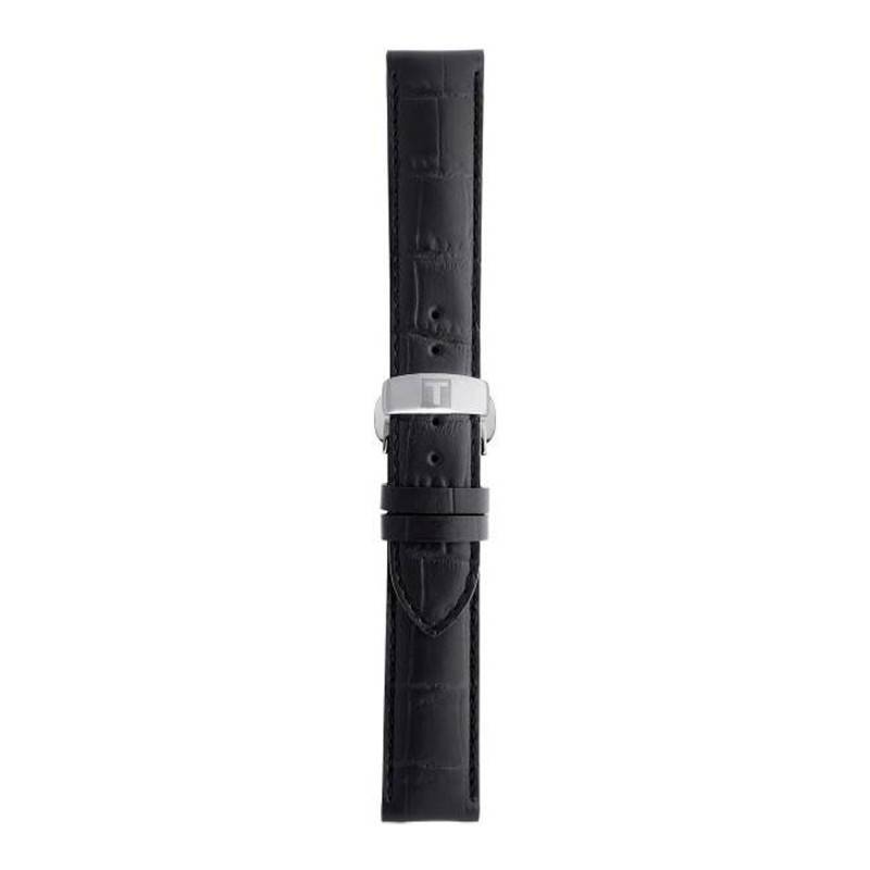 Official Tissot Black Leather Watch Strap 19mm T852013405 - Tissot