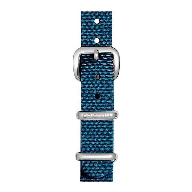 Teal NATO Strap 12mm, Length 230mm, Steel Buckle - Briston