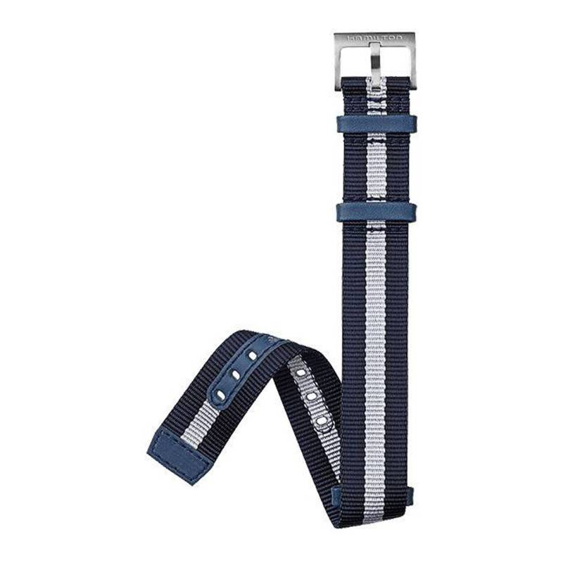 Blue 20mm Khaki Field NATO Watch Strap H690682101 - Hamilton