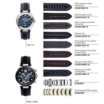Bracelets de montre série 1666/... 18466/... 36655/... 36695/... - Herbelin