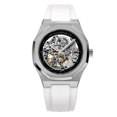 MTBeta Skeleton White Silicone Watch - Maison du Temps