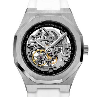 MTBeta Skeleton White Silicone Watch - Maison du Temps