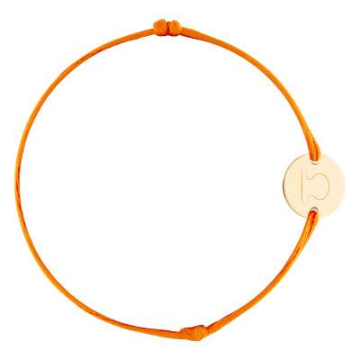 Bracelet Cordon Médaille Zodiaque Balance Plaqué Or Jaune, Longueur Ajustable - Lumiosa