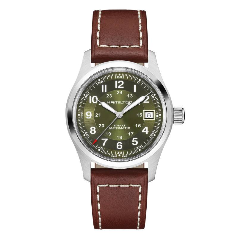 Khaki Field Auto 38mm Green Watch - Hamilton