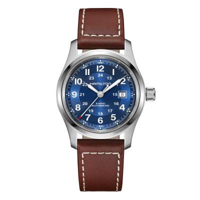 Montre Khaki Field Auto 42mm bleu - Hamilton