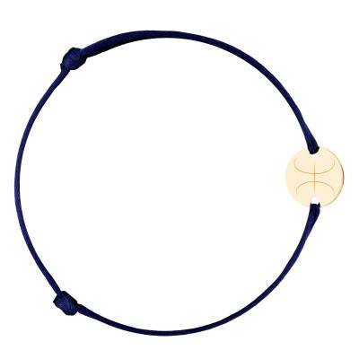 Bracelet Cordon Médaille Zodiaque Poissons Plaqué Or Jaune, Longueur Ajustable - Lumiosa
