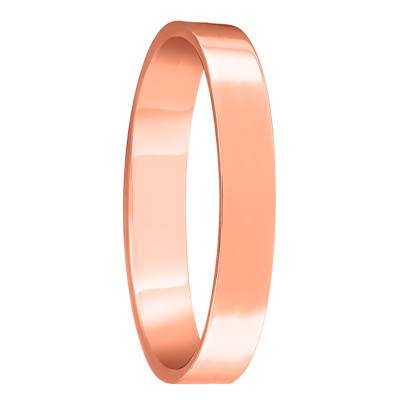 Alliance Ruban Standard Polie en Or Rose 750, Largeur 2,50 mm - Ponce