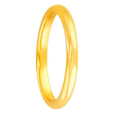 Alliance Jonc Parisien Prestige en Or Jaune 750, Largeur 2,50 mm - Ponce