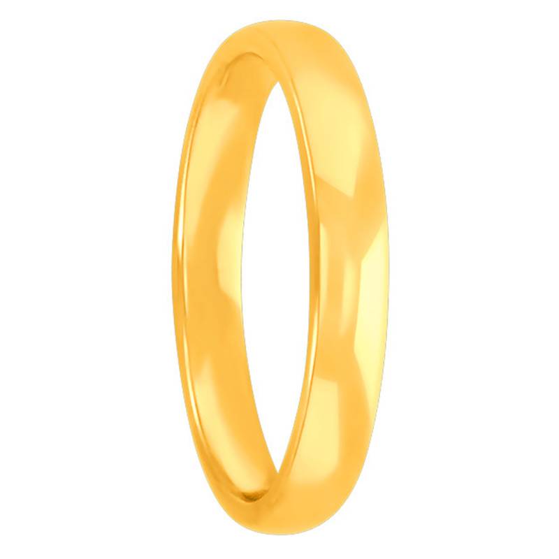 750/1000 Yellow Gold Jonc Parisien Prestige Wedding Ring, 3.50 mm Width - Ponce