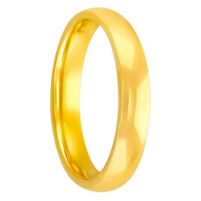 Alliance Jonc Parisien Prestige en Or Jaune 750, Largeur 4 mm - Ponce