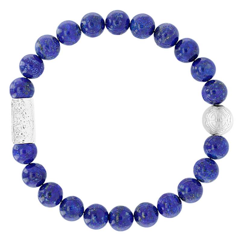 Silver Buddha & Lapis Lazuli Bracelet - Lauren Steven