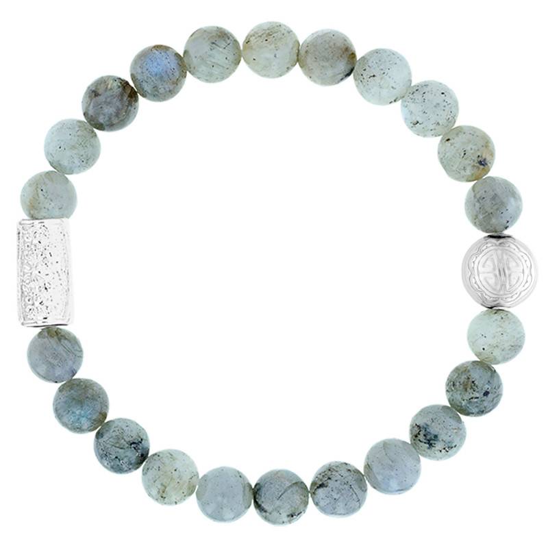 Silver Buddha & Labradorite Bracelet - Lauren Steven