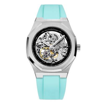 MTBeta Skeleton Turquoise Silicone Watch - Maison du Temps