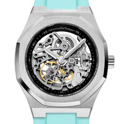 MTBeta Skeleton Turquoise Silicone Watch - Maison du Temps