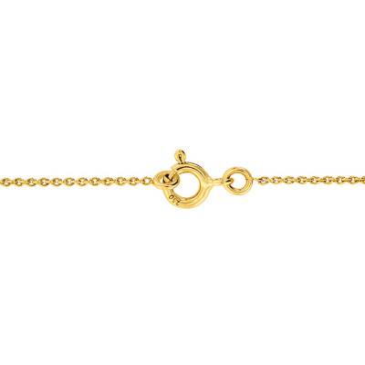 Collier Tourmaline Verte Triangle en Or Jaune 750, Longueur 38 cm à 45 cm - Ocarat