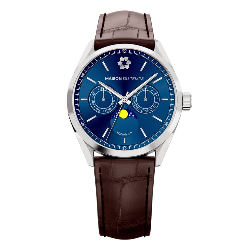 MTOmicron MoonPhase Blue Watch - Maison du Temps