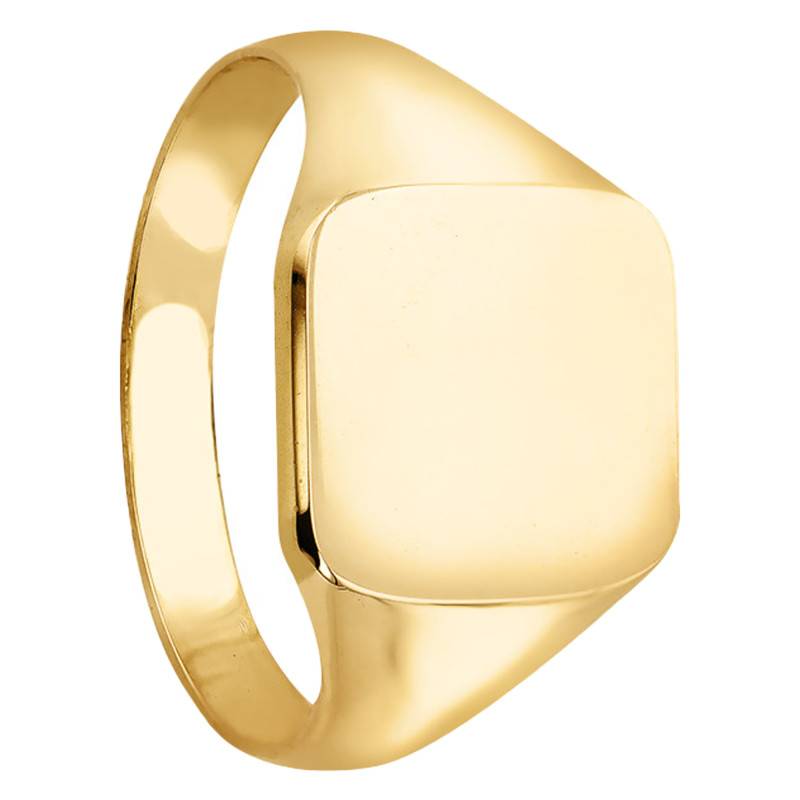 Polished Rectangular Signet Ring in 375 or 750 Yellow Gold, Dimensions 11 x 9.50 mm - Imperium