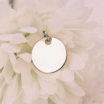 Médaille Personnalisable en Argent 925, Diamètre 15 mm - Lumiosa