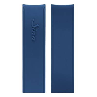 Blue Silicone Watch Strap Without Buckle 22 mm - Sinn