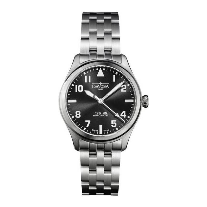 Black Newton Pilot Automatic Watch - Davosa