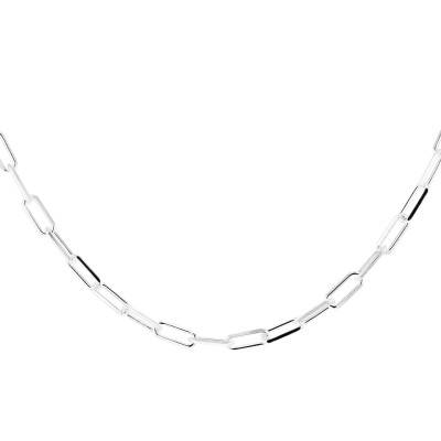 925 Silver T-Bar Necklace, Length 41 cm to 46 cm - Emanessence