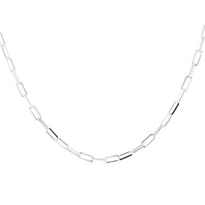 925 Silver T-Bar Necklace, Length 41 cm to 46 cm - Emanessence