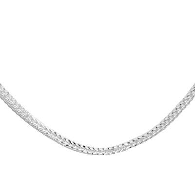 925 Silver Palm Link Chain, Length 46 cm to 61 cm, Width 2 mm - Emanessence