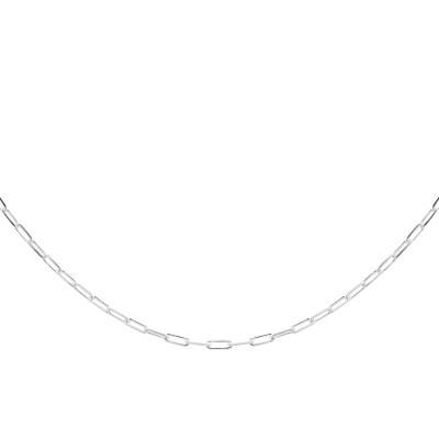 Chaîne Maille Fine Rectangulaire en Argent 925, Largeur 1,65 mm, Longueur 41 à 51 cm - Emanessence