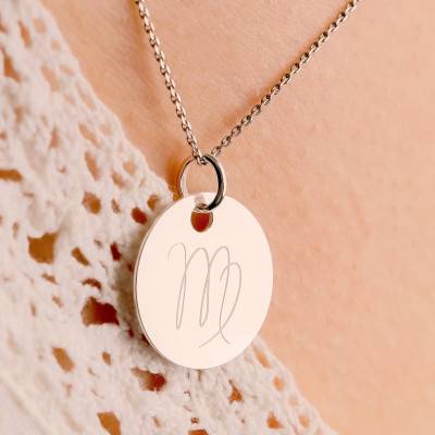 Médaille Zodiaque Vierge en Argent 925, Diamètre 19 mm - Lumiosa