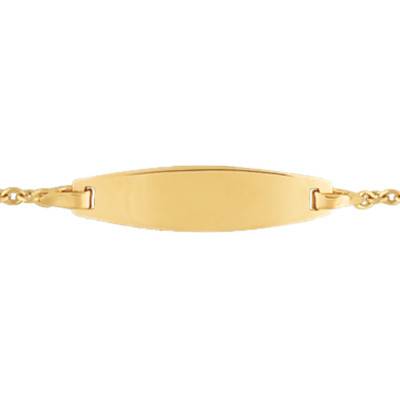 750 18K Yellow Gold Butterfly Baby ID Bracelet, Adjustable Length 14 cm, Width 0.90 mm - Lucas Lucor