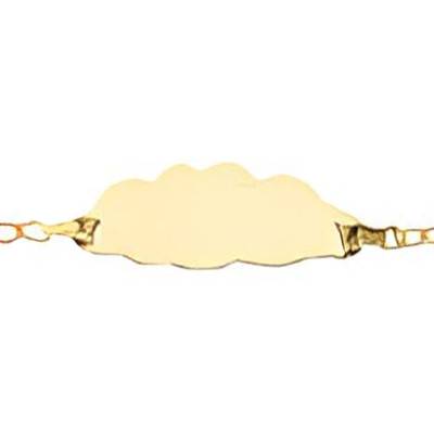 Gourmette Bébé Papillon en Or Jaune 375, Longueur 13,50 à 14,50 cm - Lucas Lucor