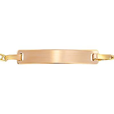 Yellow Gold 750 Mariner Chain Baby ID Bracelet, Adjustable Length 14 cm - Lucas Lucor