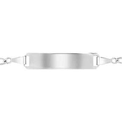 Alternating Oval Link Chain Silver Baby ID Bracelet, Adjustable Length 16 cm - Les Petites Lucioles