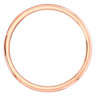 Alliance Jonc Parisien en Or Rose 750, Largeur 2,50 mm - Ponce