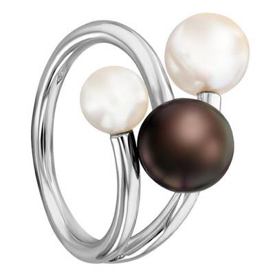 Bague Trio de Perles, Or Blanc 750 - Porchet