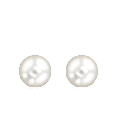 Puces d'oreilles perles d'Australie & Or Blanc 750 - Porchet