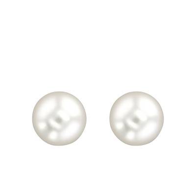 750/1000 Yellow Gold & Australian Pearl Stud Earrings - Porchet