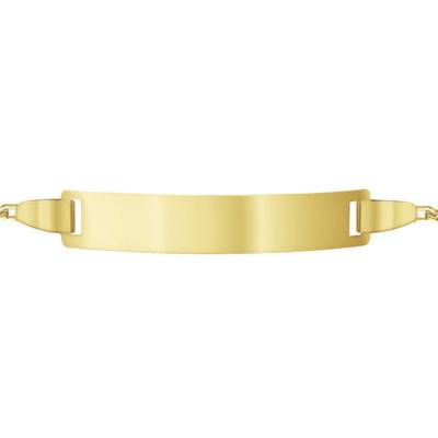 375 Yellow Gold Rectangular Baby ID Bracelet with Lapis Lazuli, Adjustable 12 cm to 14 cm or 14 cm to 16 cm - Bambins