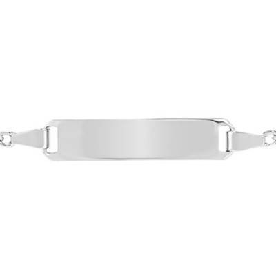 925/1000 Silver Cable Chain Baby ID Bracelet, Adjustable Length 16 cm - Les Petites Lucioles