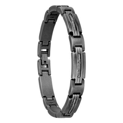 Bracelet Marina Gris Vintage en Acier & Cable, Longueur 21 cm - B062362 - Rochet