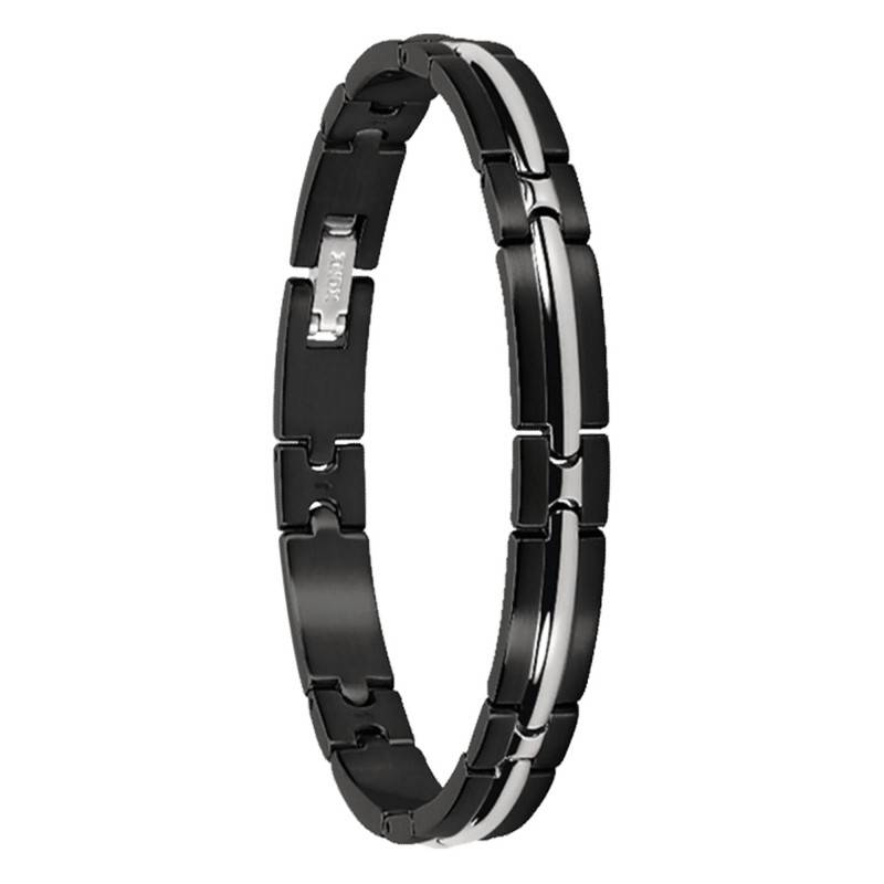 Two-Tone Black Steel Trinidad Bracelet, Length 21 cm - B042281 - Rochet