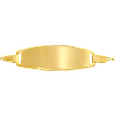 375 Yellow Gold Baby ID Bracelet & Green Beads, Adjustable Length 14 cm - Rosatella