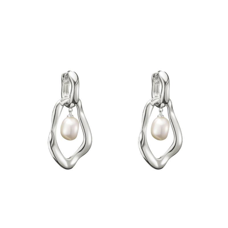 Natural Beauty Drop Earrings in 925 Silver & Freshwater Pearls - H2321-082-14 - Thomas Sabo