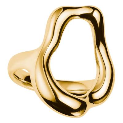 Yellow Gold-Plated Natural Beauty Organic Shape Ring - TR2486-413-39 - Thomas Sabo