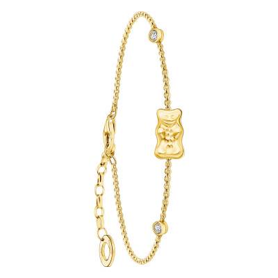 Bracelet Haribo Goldbear en Plaqué Or Jaune & Zircones, Longueur de 16 à 19 cm - A2203-414-39 - Thomas Sabo