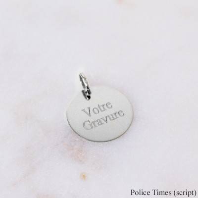 Médaille Grainée Ange & Colombe, Argent 925, Diamètre 15 mm - Emanessence