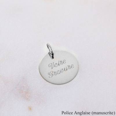White 375 or 750 Gold Virgo Zodiac Medal, 16 mm Diameter - Lucas Lucor