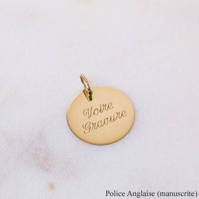 Médaille Zodiaque Facettée Balance en Or Jaune 750 - Emanessence