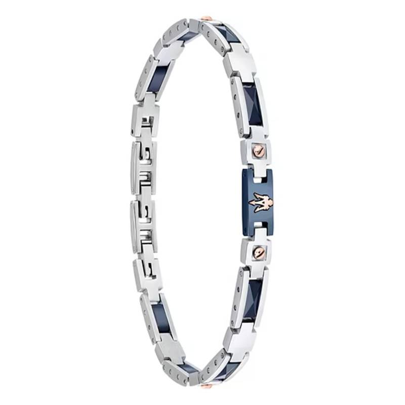 Two-Tone Steel & Ceramic Bracelet, Length 18.5 to 21.5 cm - JM523ATZ33 - Maserati