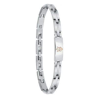 Rose Gold PVD & Steel Grooved Bracelet, 22 cm - JM121ATK12 - Maserati